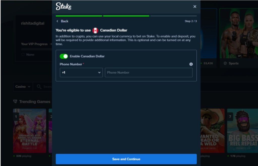 stake Enable ‘Canadian Dollar’