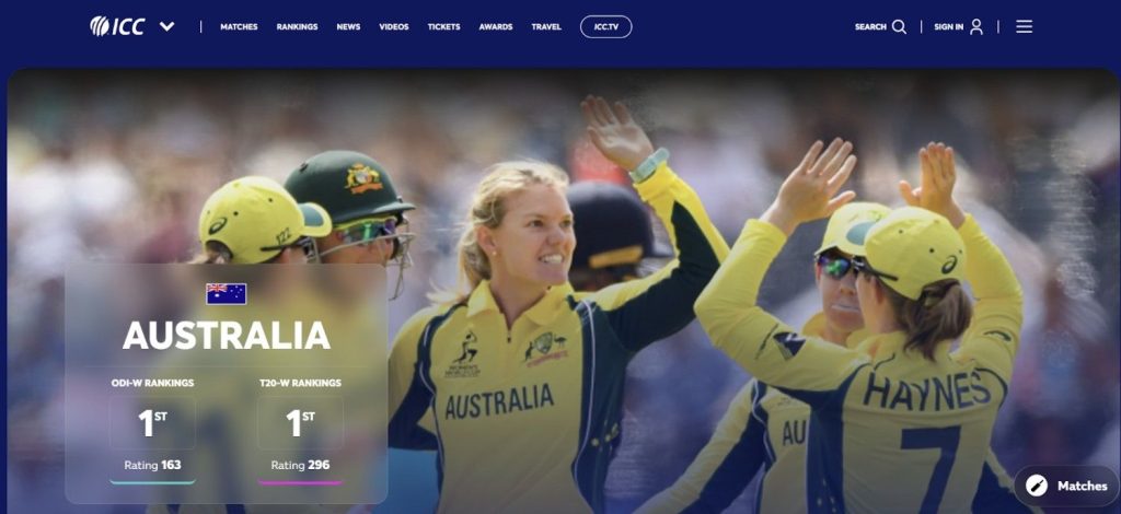 Australia Women - Rating: 296 Australia Women - Rating: 296