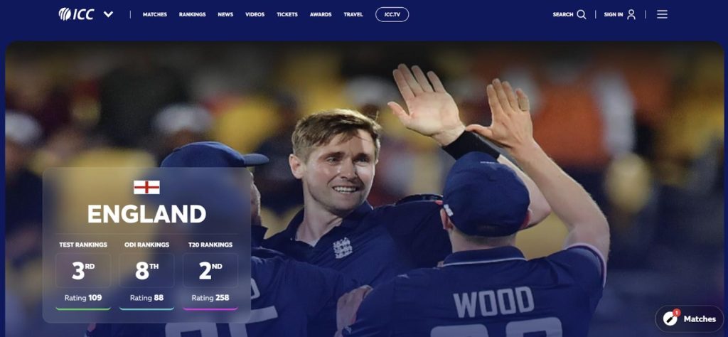 England - Rating: 258 England - Rating: 258