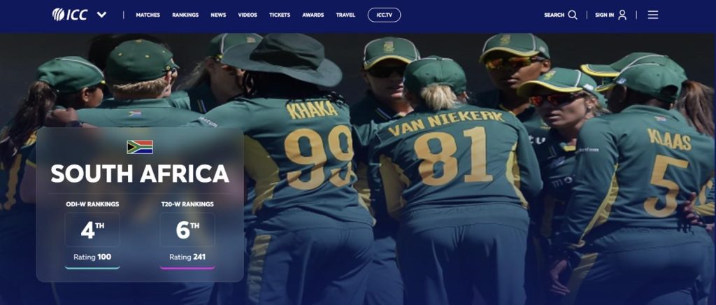 South Africa Women - Rating: 241 South Africa Women - Rating: 241